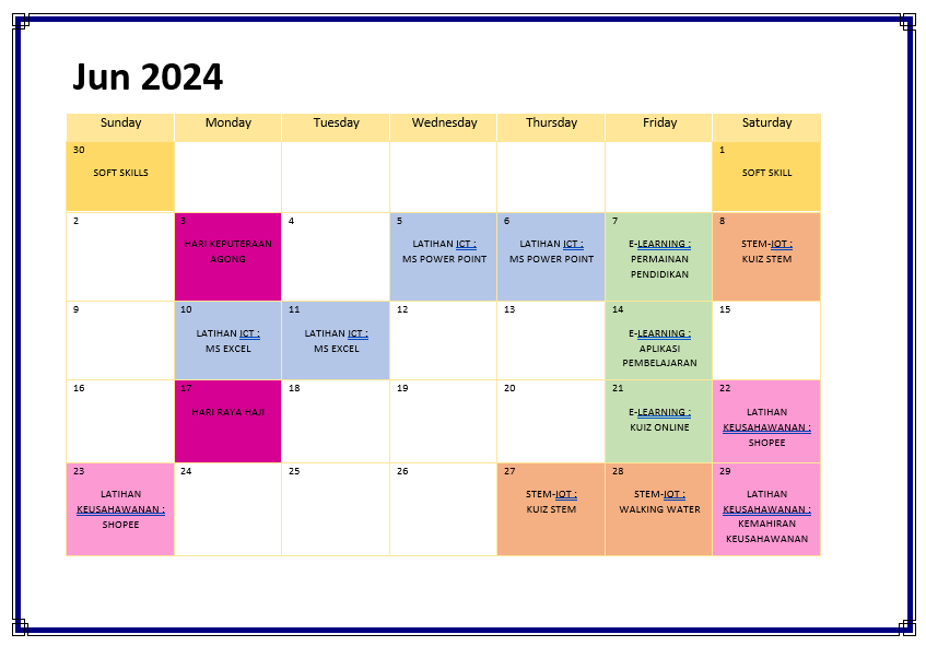 JADUAL AKTIVITI JUN 24